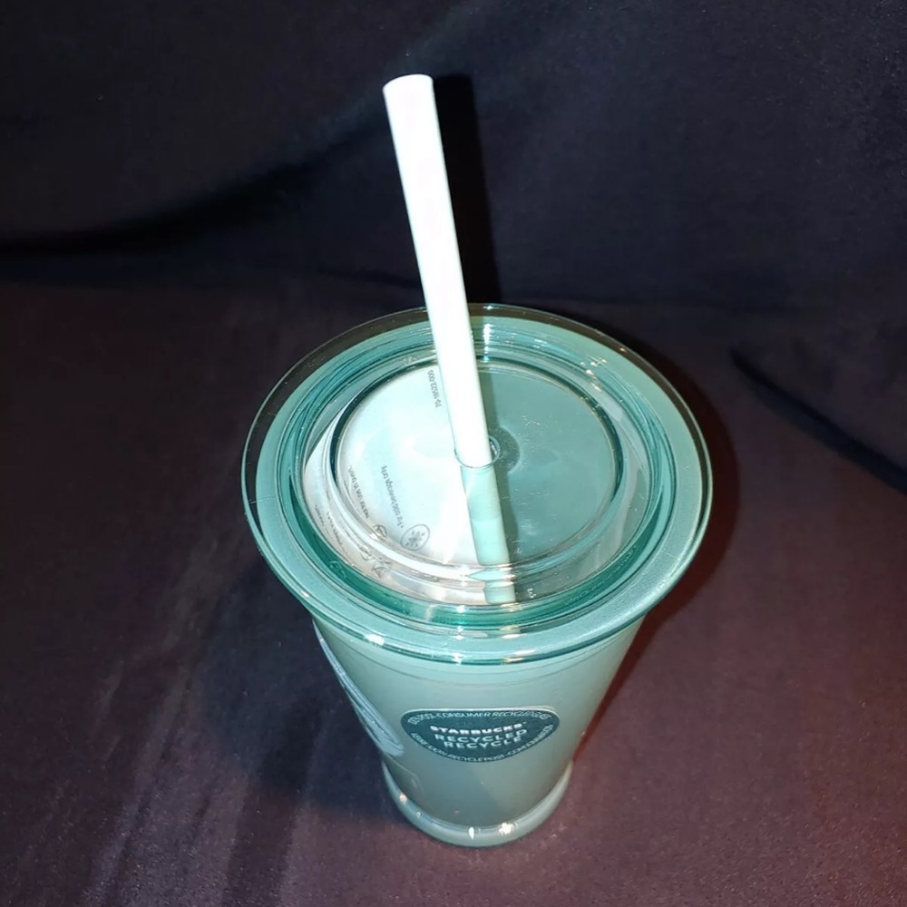 Starbucks 2021 Frosted Mint Green recycled glass